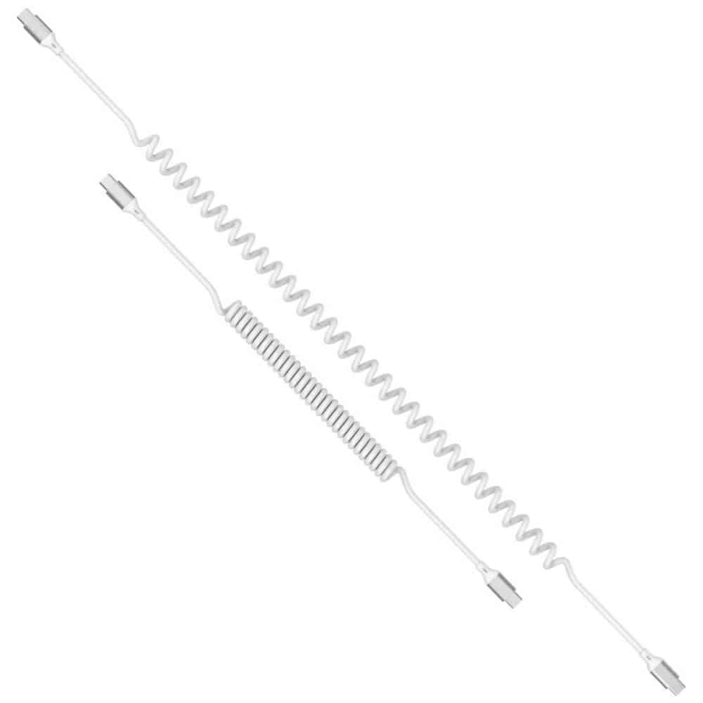 Καλώδιο 4smarts Σπειροειδές USB-C Σε USB-C 240w Λευκό - Image 2