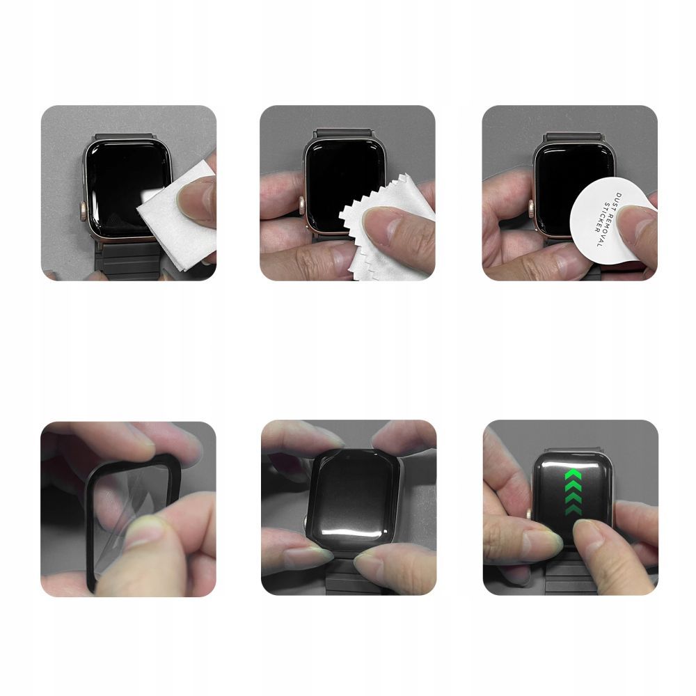 Tech-Protect Glass Flex+ 2-Pack Apple Watch 10 (42 Mm) Black - Image 3