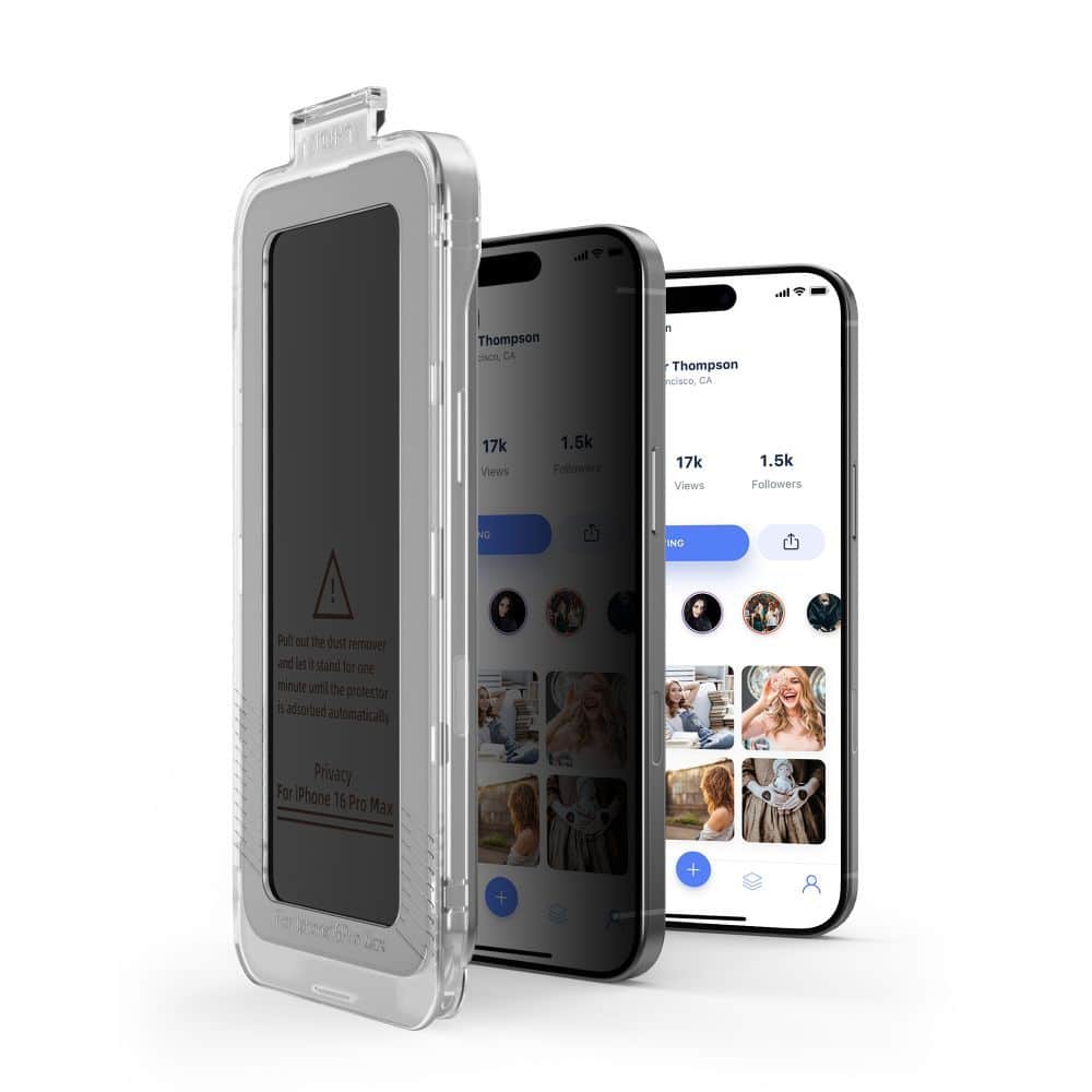 Σκληρυμένο Γυαλί Tech-Protect Quick Set Spy+ 2-Pack iPhone 14 Pro Privacy - Image 3