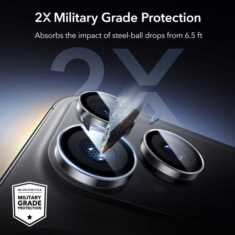 ESR Armorite Camera Protector iPhone 14 Pro / Pro Max / 15 Pro / Pro Max / 16 Pro / Pro Max / 17 Pro / Pro Max Clear - Image 5