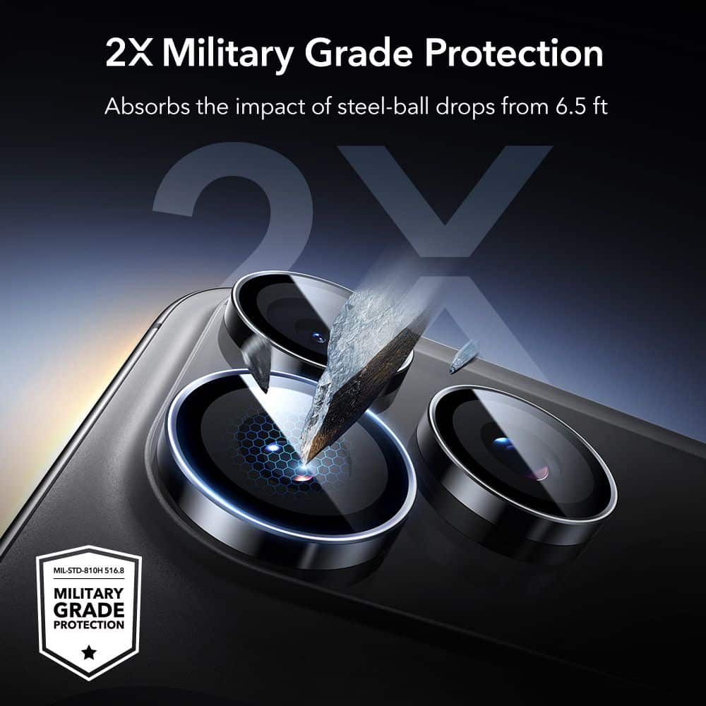 ESR Armorite Camera Protector iPhone 14 Pro / Pro Max / 15 Pro / Pro Max / 16 Pro / Pro Max / 17 Pro / Pro Max Black - Image 5