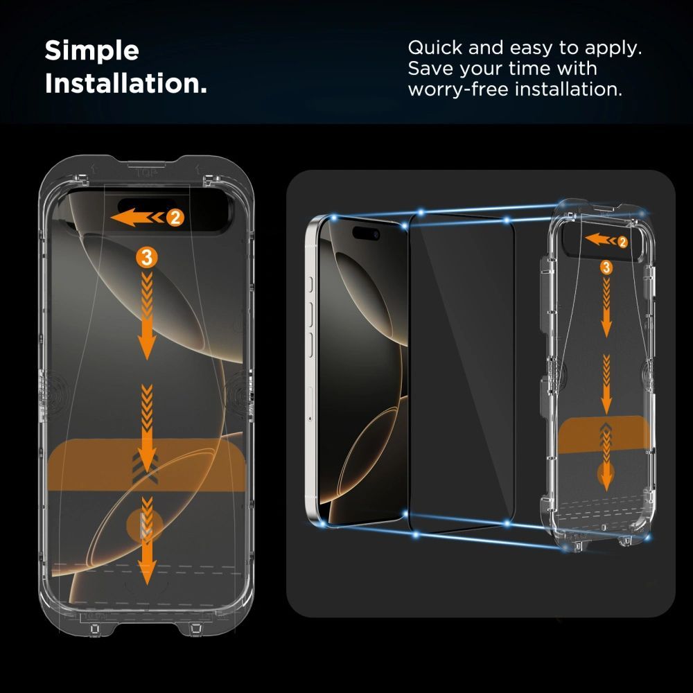 Σκληρυμένο Γυαλί Tech-Protect Quick Set Spy+ 2-Pack iPhone 14 Pro Privacy - Image 6