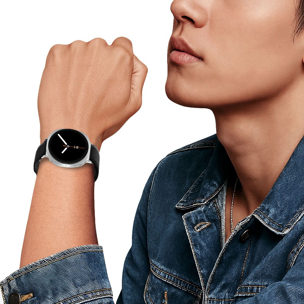 Tech-Protect Nylon Stripe Samsung Galaxy Watch 8 / Classic (40 / 44 / 46 Mm) Black/orange - Image 4