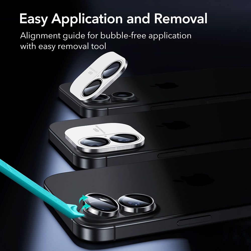 ESR Armorite Camera Protector iPhone 16 / 16 Plus / 17 Black - Image 7