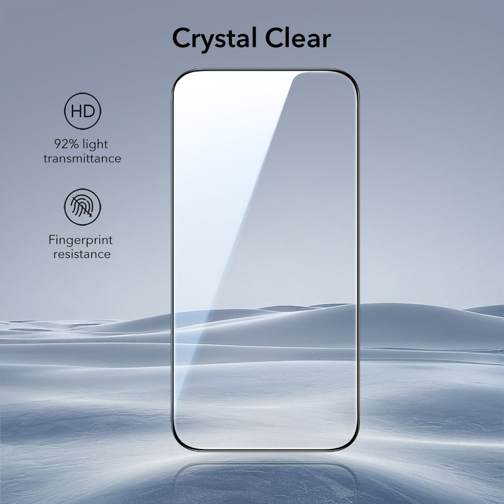 ESR Ultrafit Tempered Glass 2-Pack iPhone 17 Pro Max Clear - Image 6