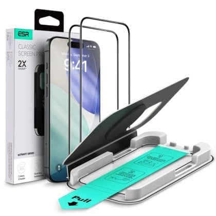 ESR Ultrafit Tempered Glass 2-Pack iPhone 16 Pro / 17 Clear