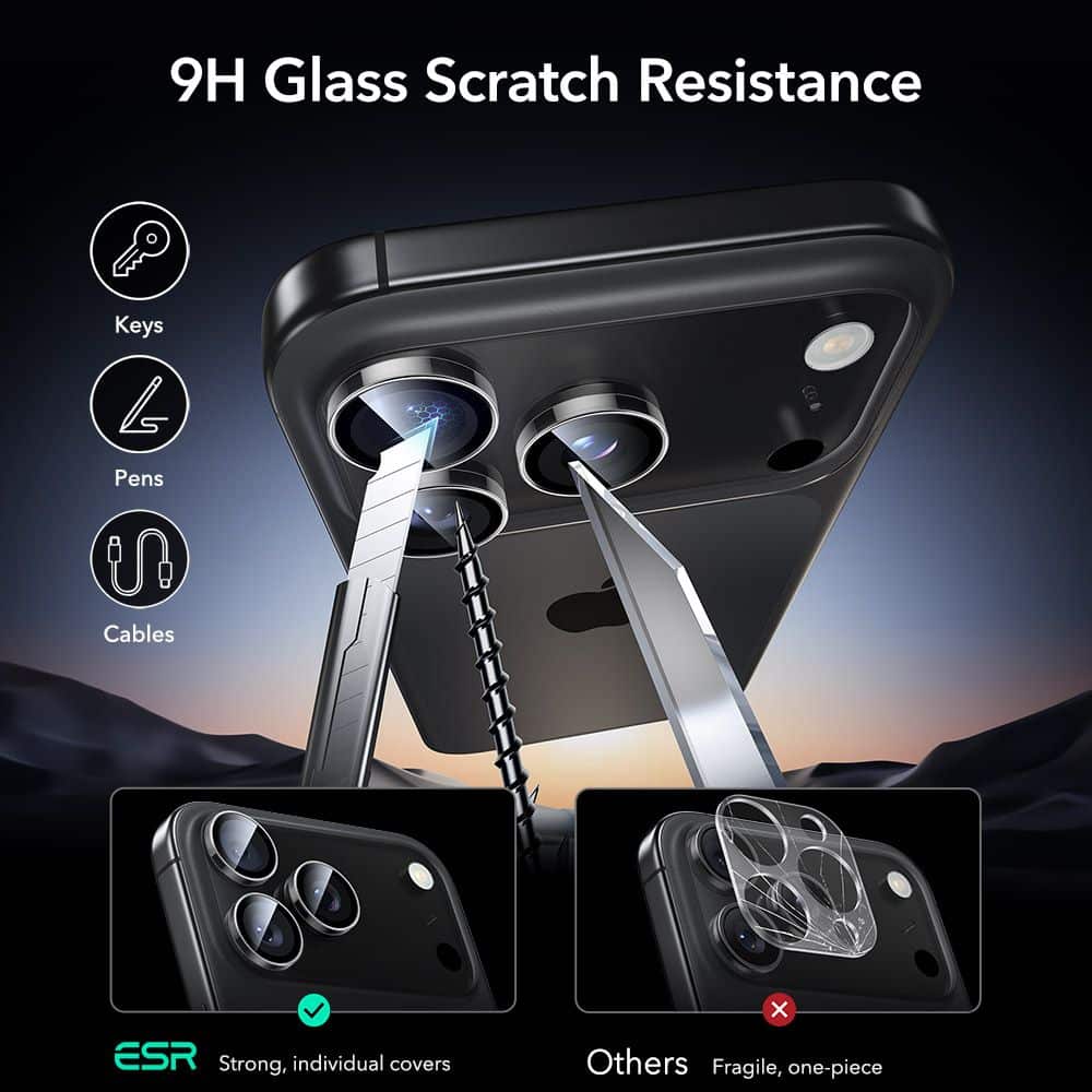 ESR Armorite Camera Protector iPhone 14 Pro / Pro Max / 15 Pro / Pro Max / 16 Pro / Pro Max / 17 Pro / Pro Max Clear - Image 7