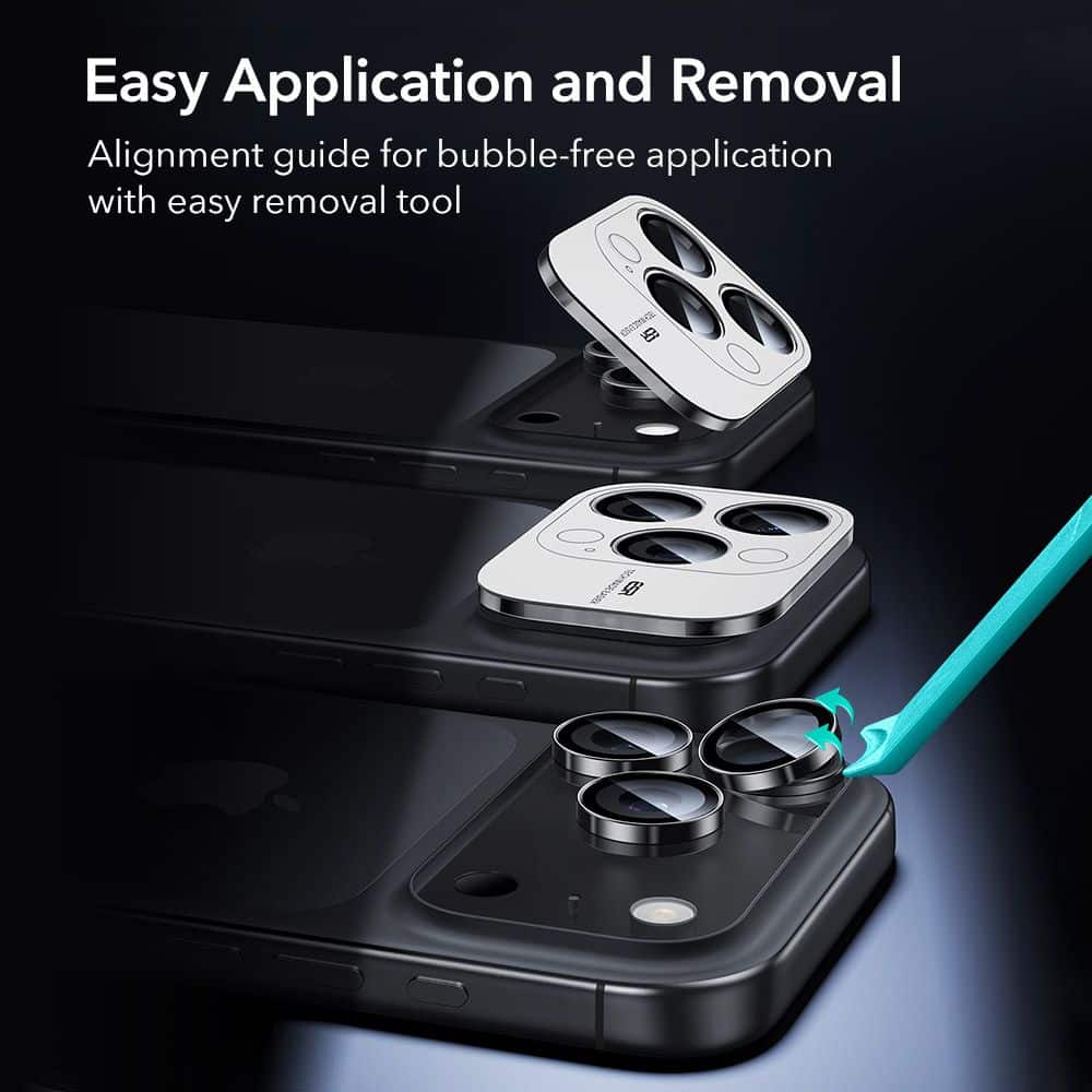 ESR Armorite Camera Protector iPhone 14 Pro / Pro Max / 15 Pro / Pro Max / 16 Pro / Pro Max / 17 Pro / Pro Max Black - Image 8