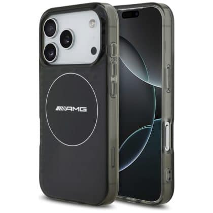 Θήκη Amg Διπλής Στρώσης Διαφανής Smocked Magsafe Για iPhone 17 Pro Μαύρη