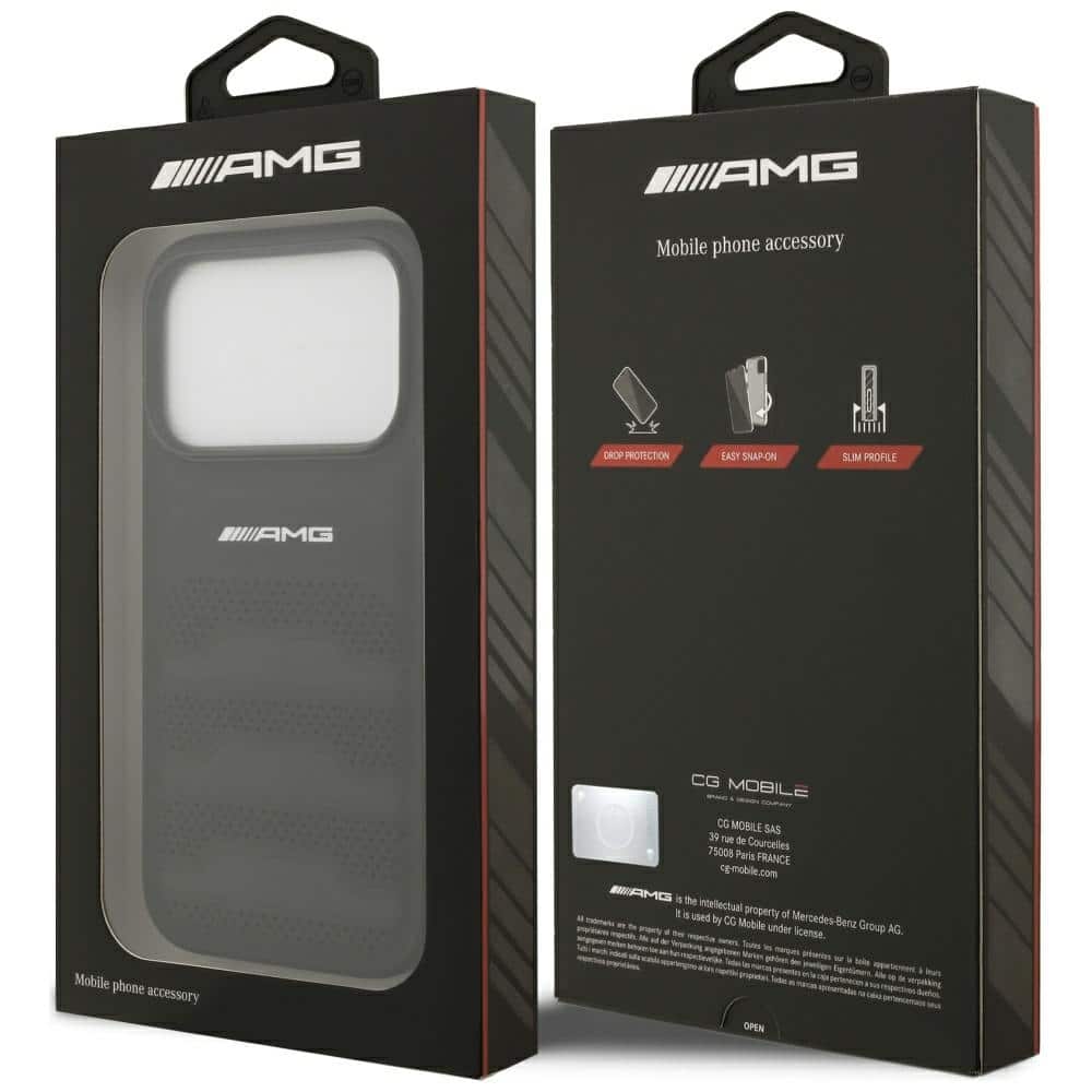 Θήκη Amg Από Δέρμα Με Ανάγλυφο Λογότυπο Για iPhone 17 Pro Μαύρη - Image 8