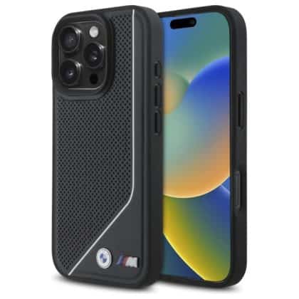 Bmw Bmhmp16l23pucpk Θήκη iPhone 16 Pro 6.3" Μαύρη Σκληρή Μ Perforated Twisted Line Magsafe