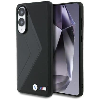 Θήκη Bmw Δερμάτινη Oversized Stripes Magsafe Για Samsung Galaxy S25 Edge Μαύρη