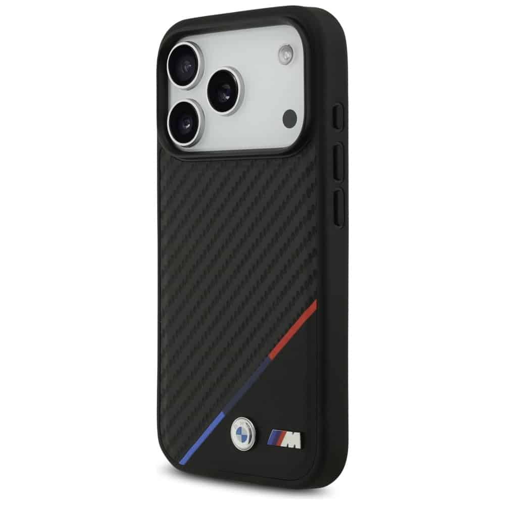 Θήκη Bmw M Carbon Tricolor Line Magsafe Για iPhone 17 Pro Μαύρη - Image 2