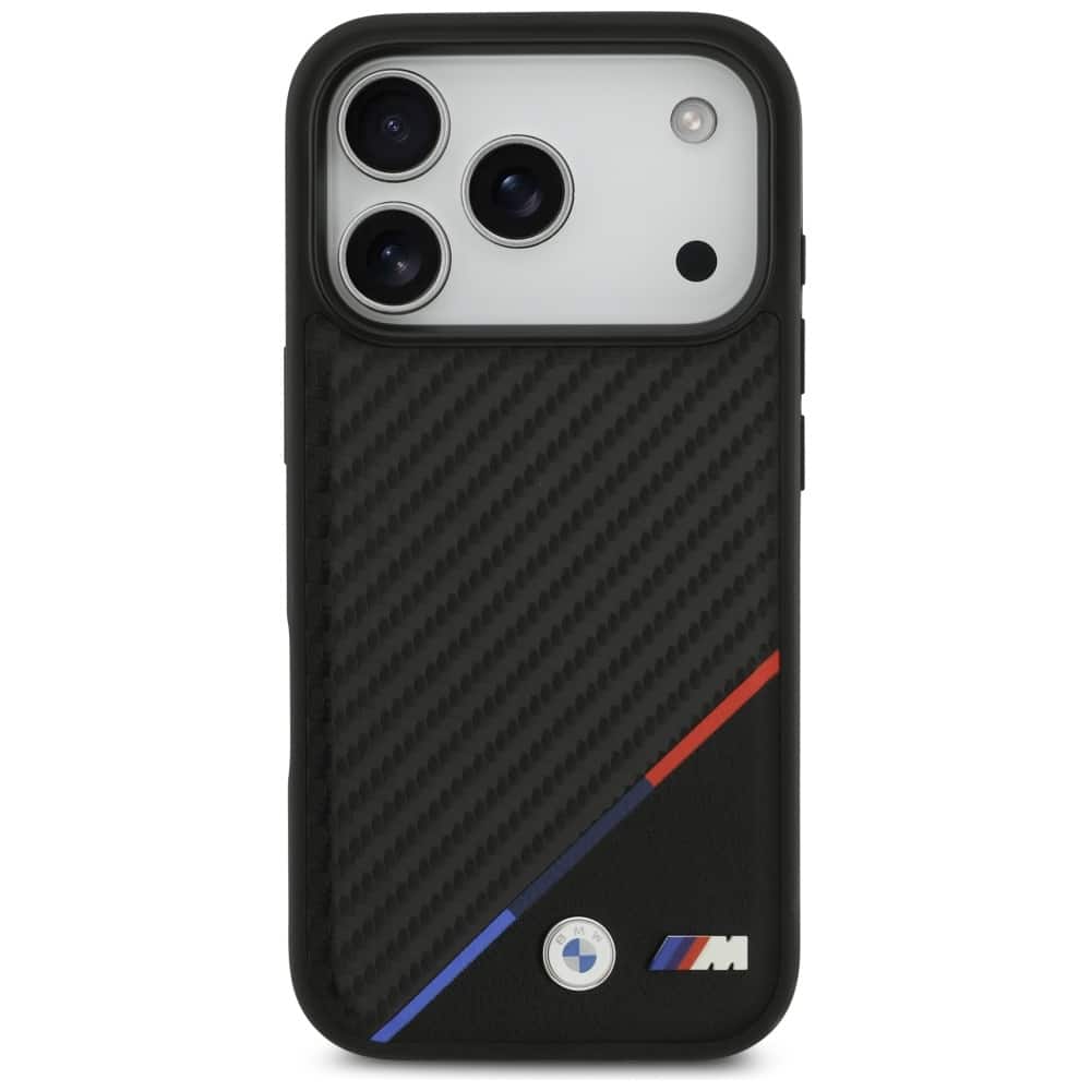 Θήκη Bmw M Carbon Tricolor Line Magsafe Για iPhone 17 Pro Μαύρη - Image 3