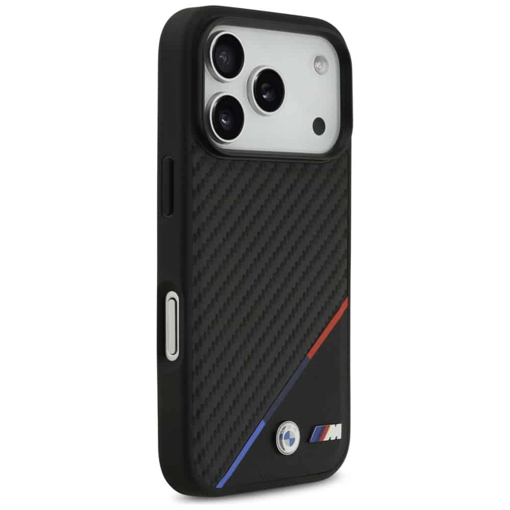 Θήκη Bmw M Carbon Tricolor Line Magsafe Για iPhone 17 Pro Μαύρη - Image 4