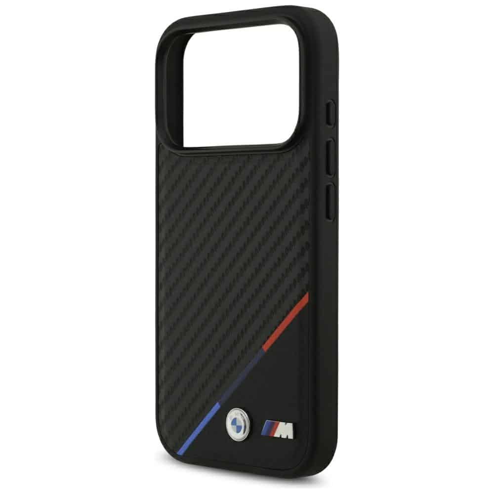 Θήκη Bmw M Carbon Tricolor Line Magsafe Για iPhone 17 Pro Μαύρη - Image 6