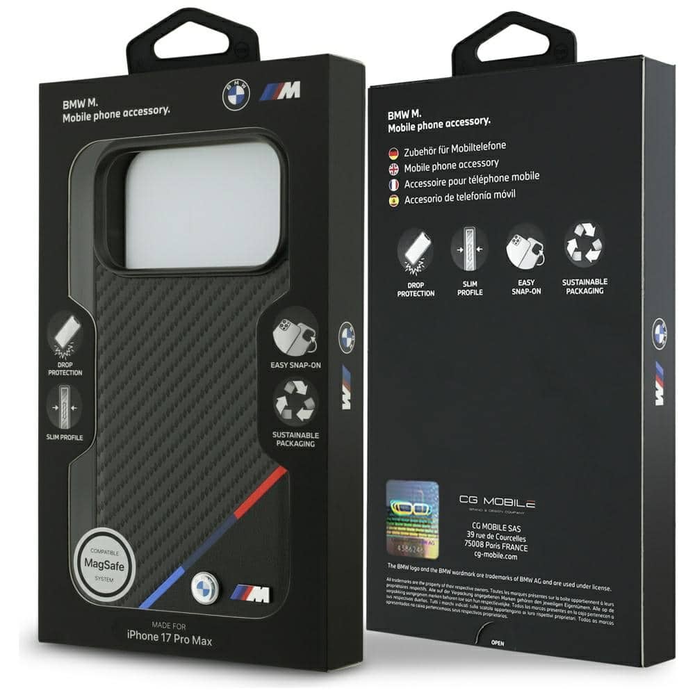 BMW M Carbon Tricolor Line MagSafe - θήκη για Apple iPhone 17 Pro Max - Μαύρο - Image 8
