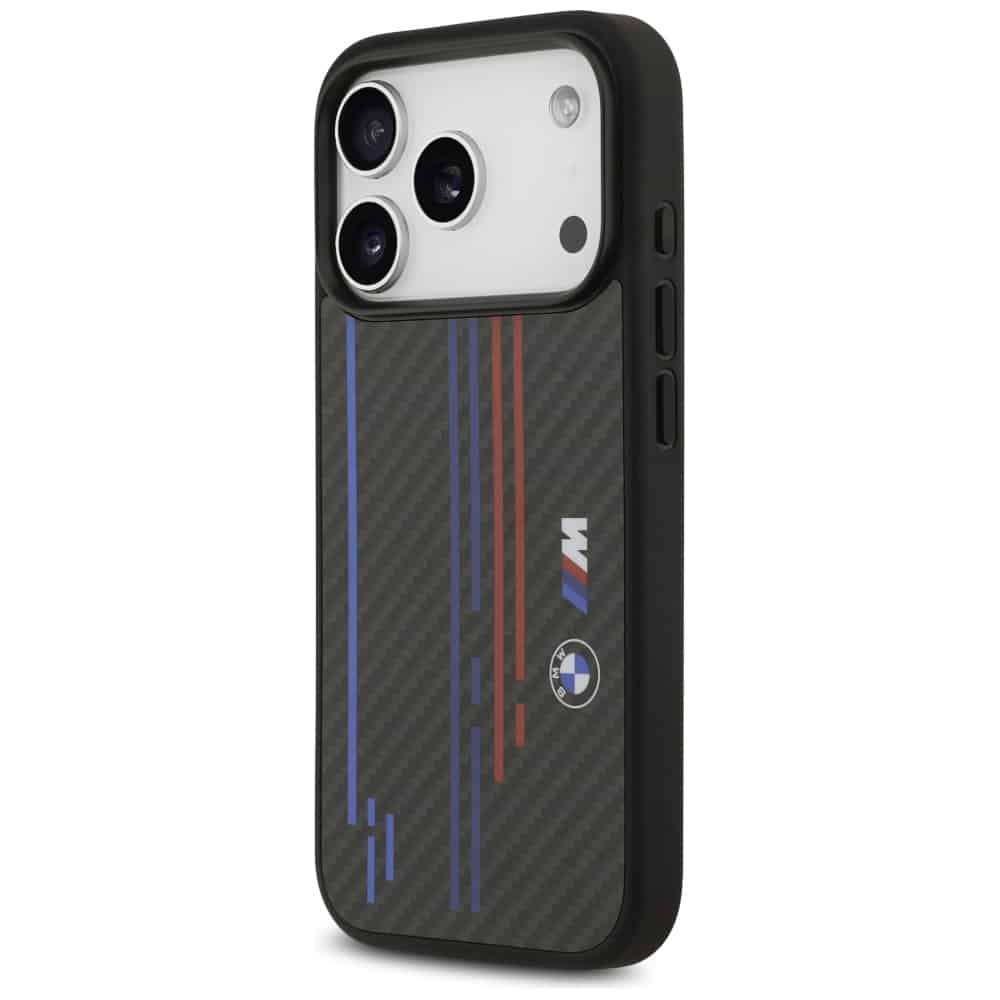 Θήκη Bmw M Kevlar Lines & Logo Magsafe Για iPhone 17 Pro Μαύρη - Image 2
