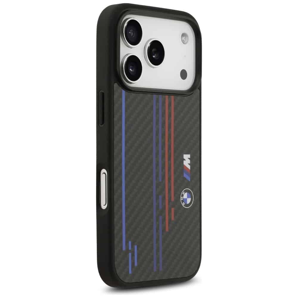 Θήκη Bmw M Kevlar Lines & Logo Magsafe Για iPhone 17 Pro Μαύρη - Image 3