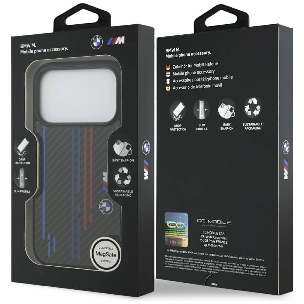 Θήκη Bmw M Kevlar Lines & Logo Magsafe Για iPhone 17 Pro Μαύρη - Image 7