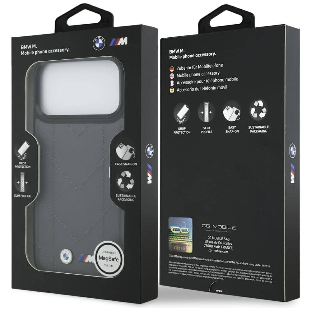 Θήκη Bmw M Quilted Logo Magsafe Για iPhone 17 Pro Max Ανθρακί - Image 8