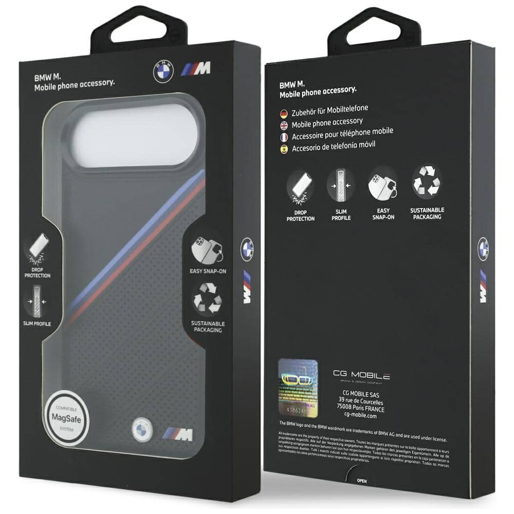 Θήκη Bmw M Tricolor Μεταλλικό Λογότυπο Magsafe Για iPhone Air Μαύρη - Image 8