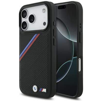 Θήκη Magsafe Bmw M Tricolor Με Μεταλλικό Λογότυπο Για iPhone 17 Pro Μαύρη