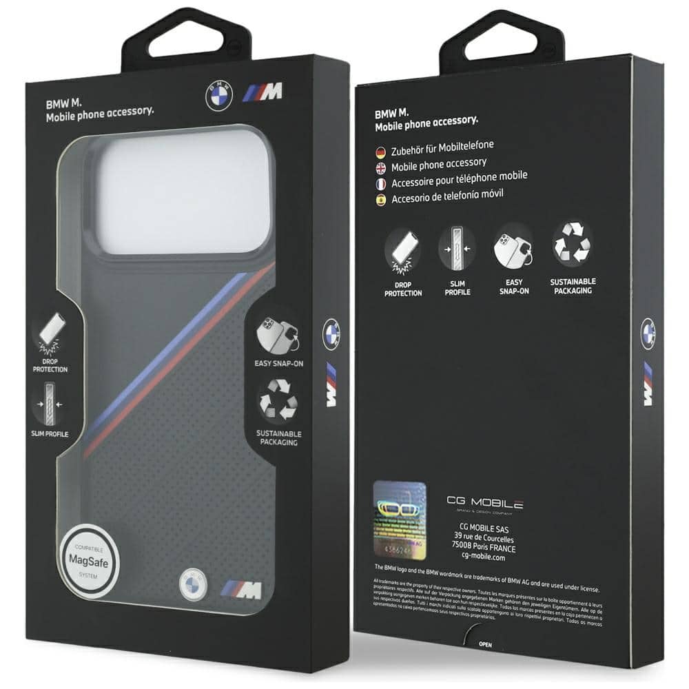 Θήκη Magsafe Bmw M Tricolor Μεταλλικό Λογότυπο Για iPhone 17 Pro Max Μαύρη - Image 8