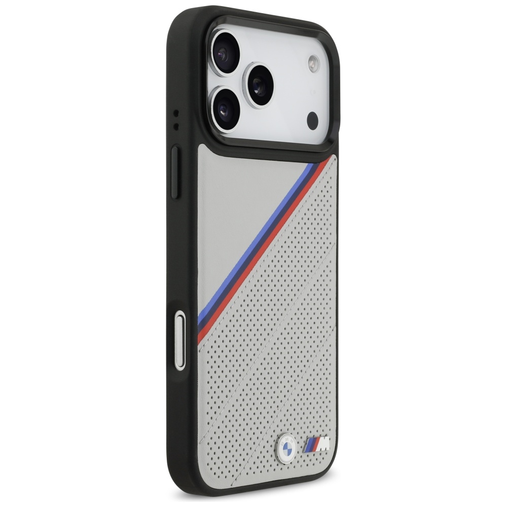 Θήκη Bmw M Tricolor Με Μεταλλικό Λογότυπο Magsafe Για iPhone 17 Pro Max - Γκρι - Image 4