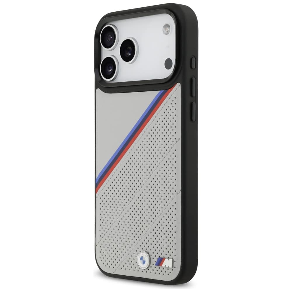Θήκη Bmw M Tricolor Με Μεταλλικό Λογότυπο Magsafe Για iPhone 17 Pro Max - Γκρι - Image 2