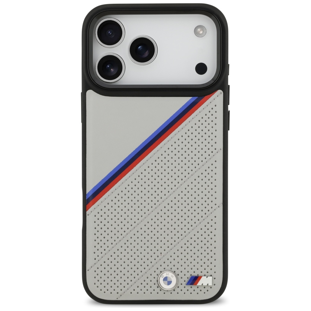 Θήκη Bmw M Tricolor Με Μεταλλικό Λογότυπο Magsafe Για iPhone 17 Pro Max - Γκρι - Image 3