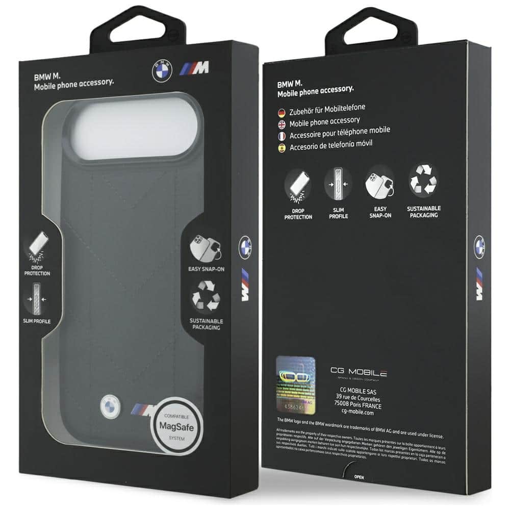 Θήκη Bmw M Quilted Logo Magsafe Για iPhone 17 Air Μαύρη - Image 8