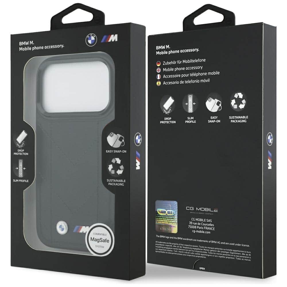Θήκη Bmw M Quilted Logo Magsafe Για iPhone 17 Pro Μαύρη - Image 8