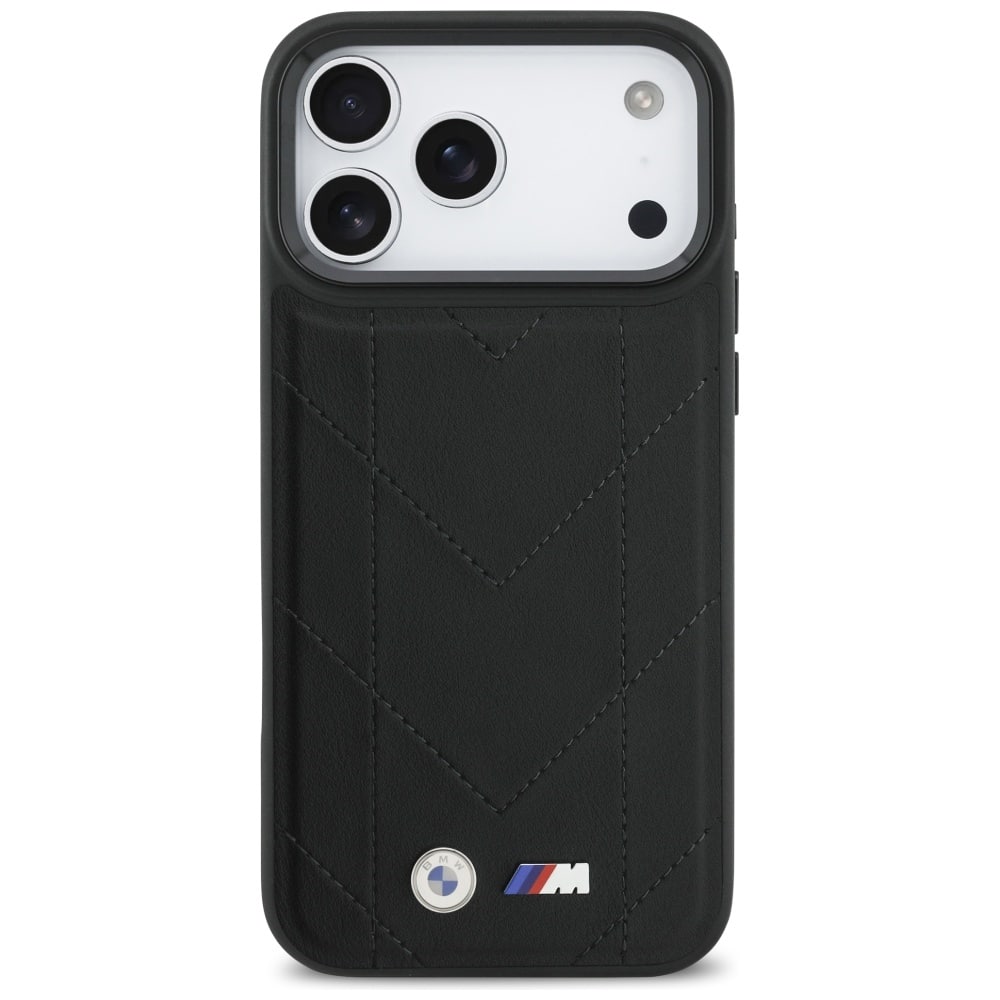Θήκη Bmw M Quilted Logo Magsafe Για iPhone 17 Pro Max - Μαύρη - Image 3