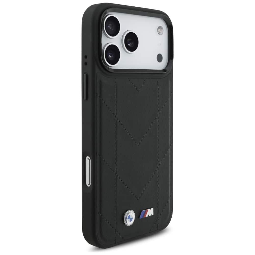 Θήκη Bmw M Quilted Logo Magsafe Για iPhone 17 Pro Max - Μαύρη - Image 4