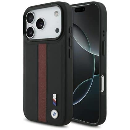 Θήκη Bmw M Perforated Stripe Logo Magsafe Για iPhone 17 Pro Κόκκινη