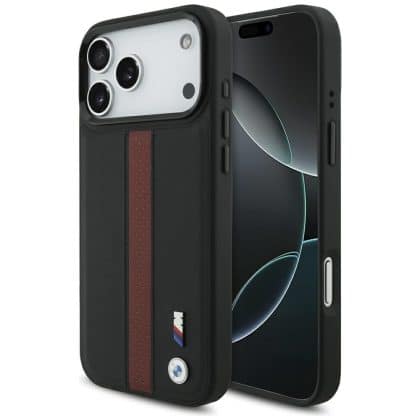 Θήκη Bmw M Με Λογότυπο Perforated Stripe Magsafe Για iPhone 17 Pro Max Κόκκινη