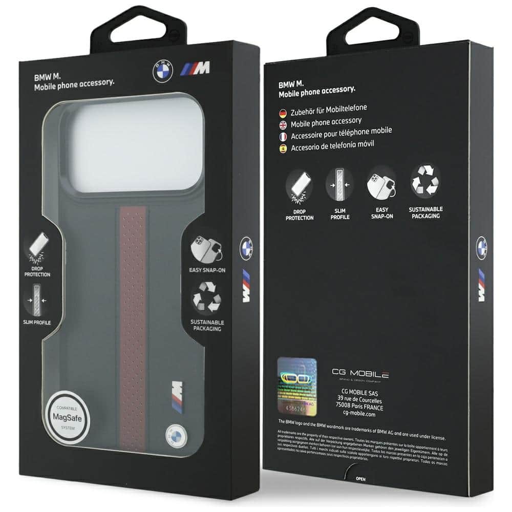Θήκη Bmw M Με Λογότυπο Perforated Stripe Magsafe Για iPhone 17 Pro Max Κόκκινη - Image 8