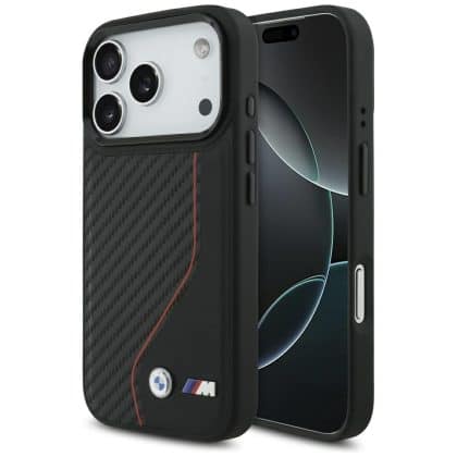 Θήκη Bmw M Carbon Line & Λογότυπο Magsafe Για iPhone 17 Pro Κόκκινη