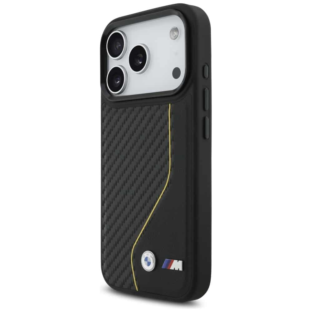 Θήκη Bmw M Carbon Line & Logo Magsafe Για iPhone 17 Pro Κίτρινη - Image 2
