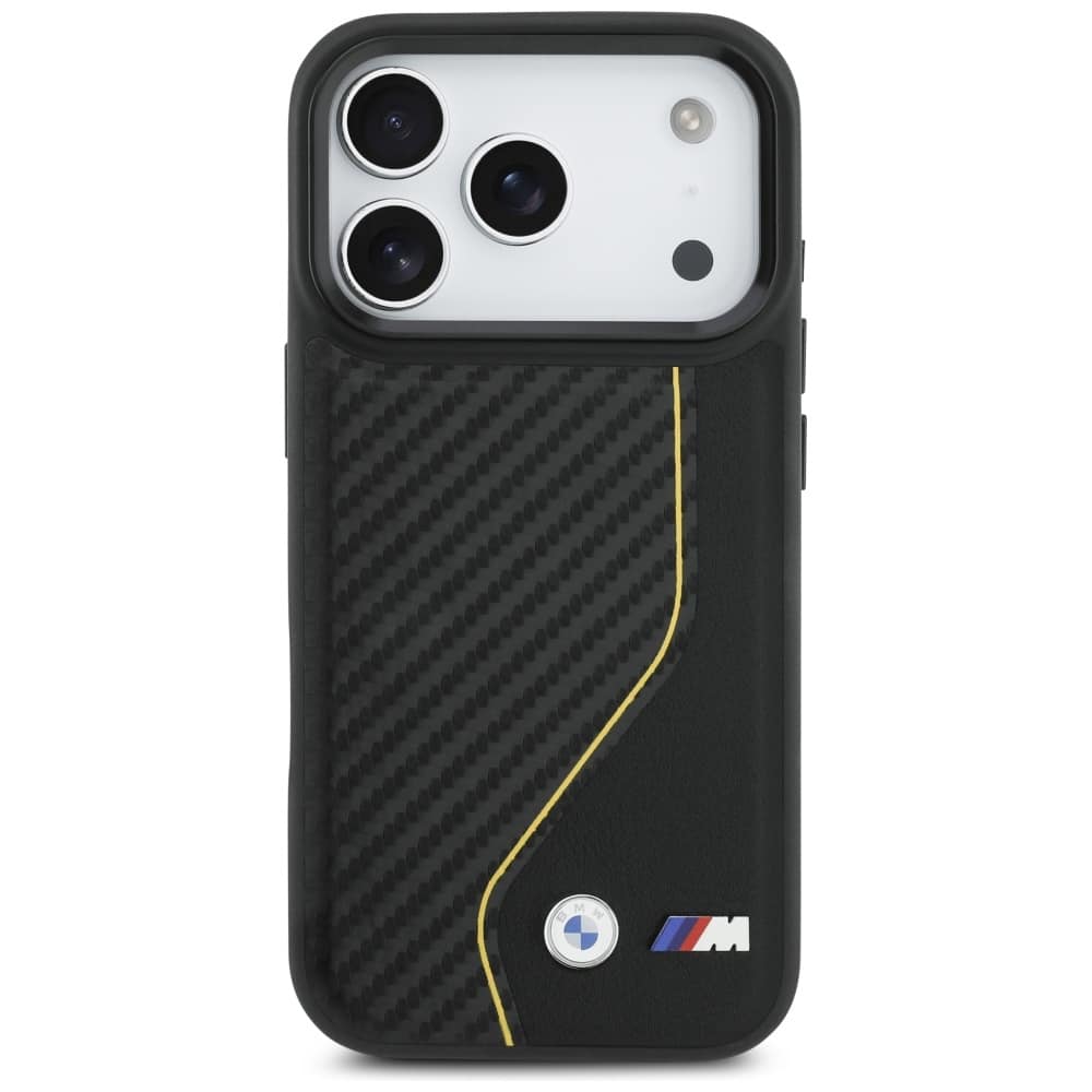 Θήκη Bmw M Carbon Line & Logo Magsafe Για iPhone 17 Pro Κίτρινη - Image 3