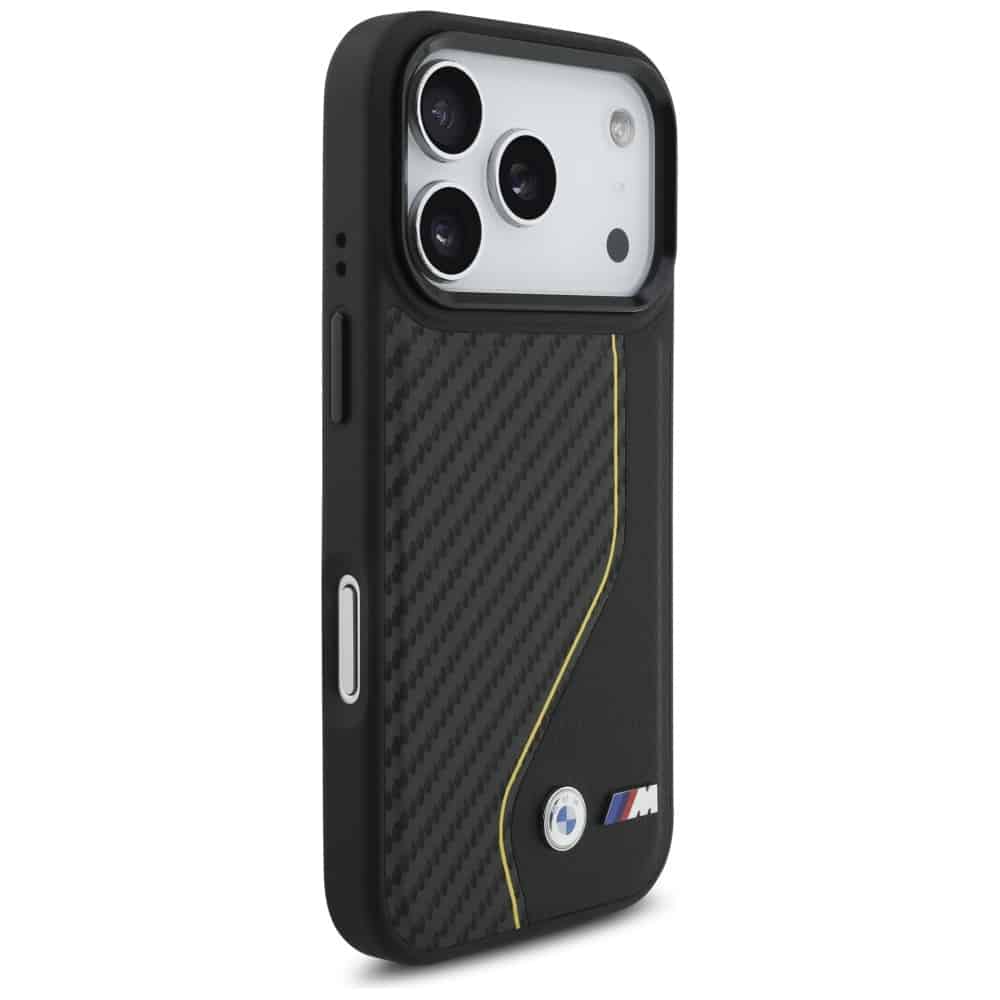 Θήκη Bmw M Carbon Line & Logo Magsafe Για iPhone 17 Pro Κίτρινη - Image 4