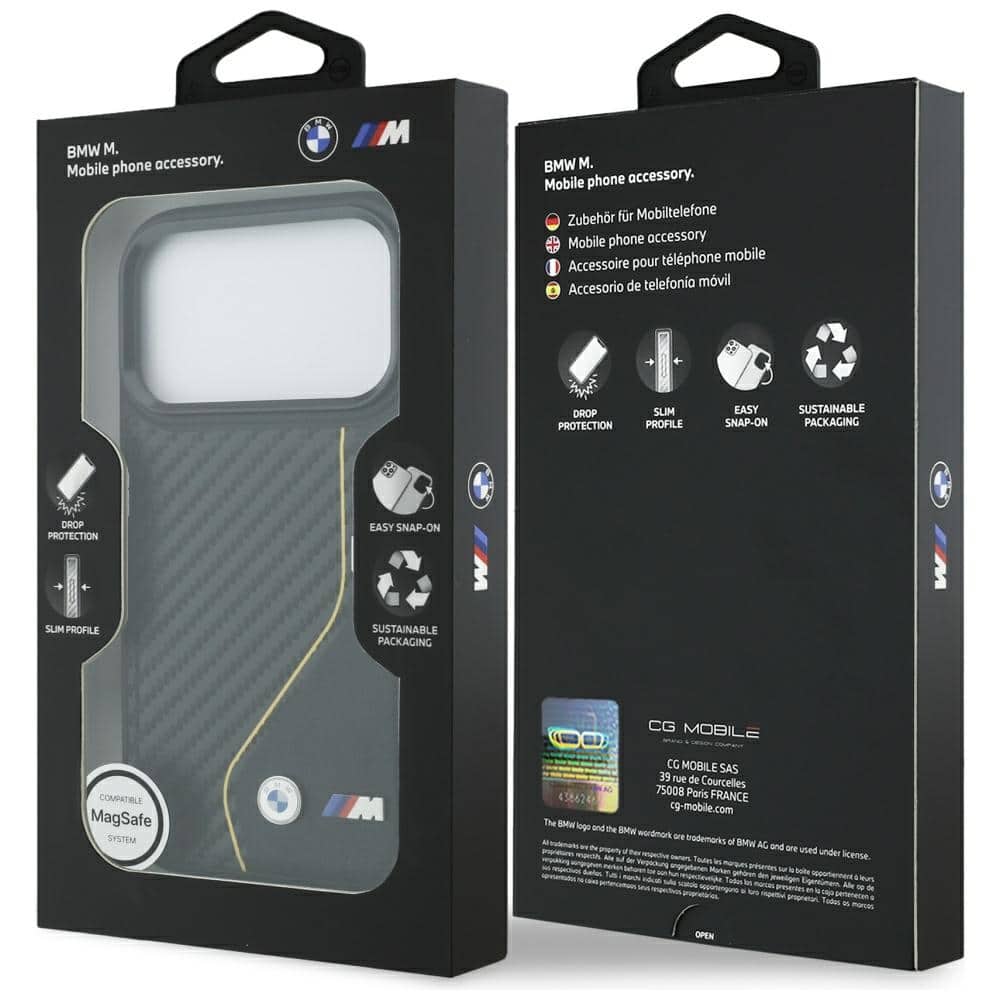 Θήκη Bmw M Carbon Line & Logo Magsafe Για iPhone 17 Pro Κίτρινη - Image 8