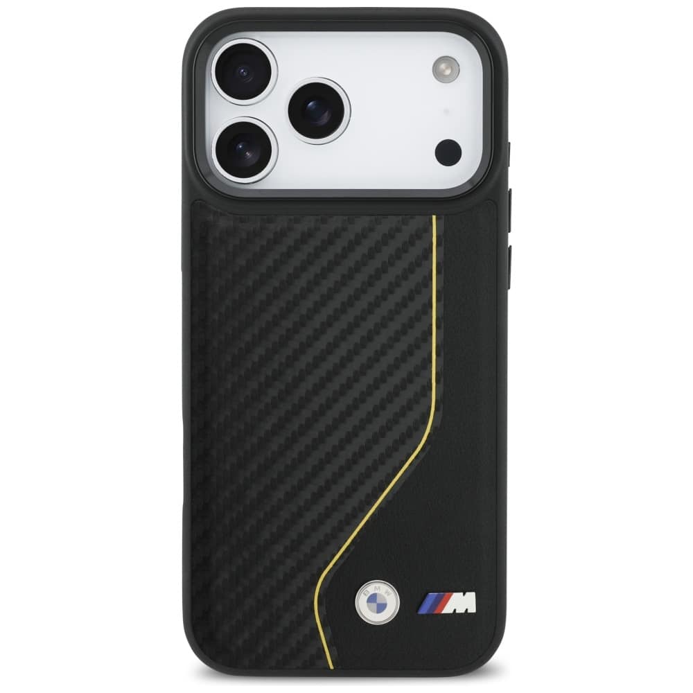 Θήκη Bmw M Carbon Line & Logo Magsafe Για iPhone 17 Pro Max Κίτρινη - Image 3