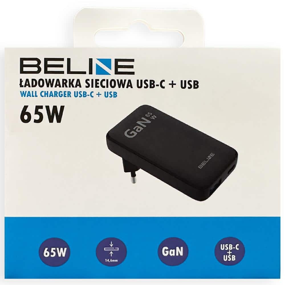 Φορτιστής Beline 1x USB-C + 1x USB 65w Μαύρος (μόνο Κεφαλή) Pd 3.0 + Qc 3.0 Bln2cw65 - Image 5