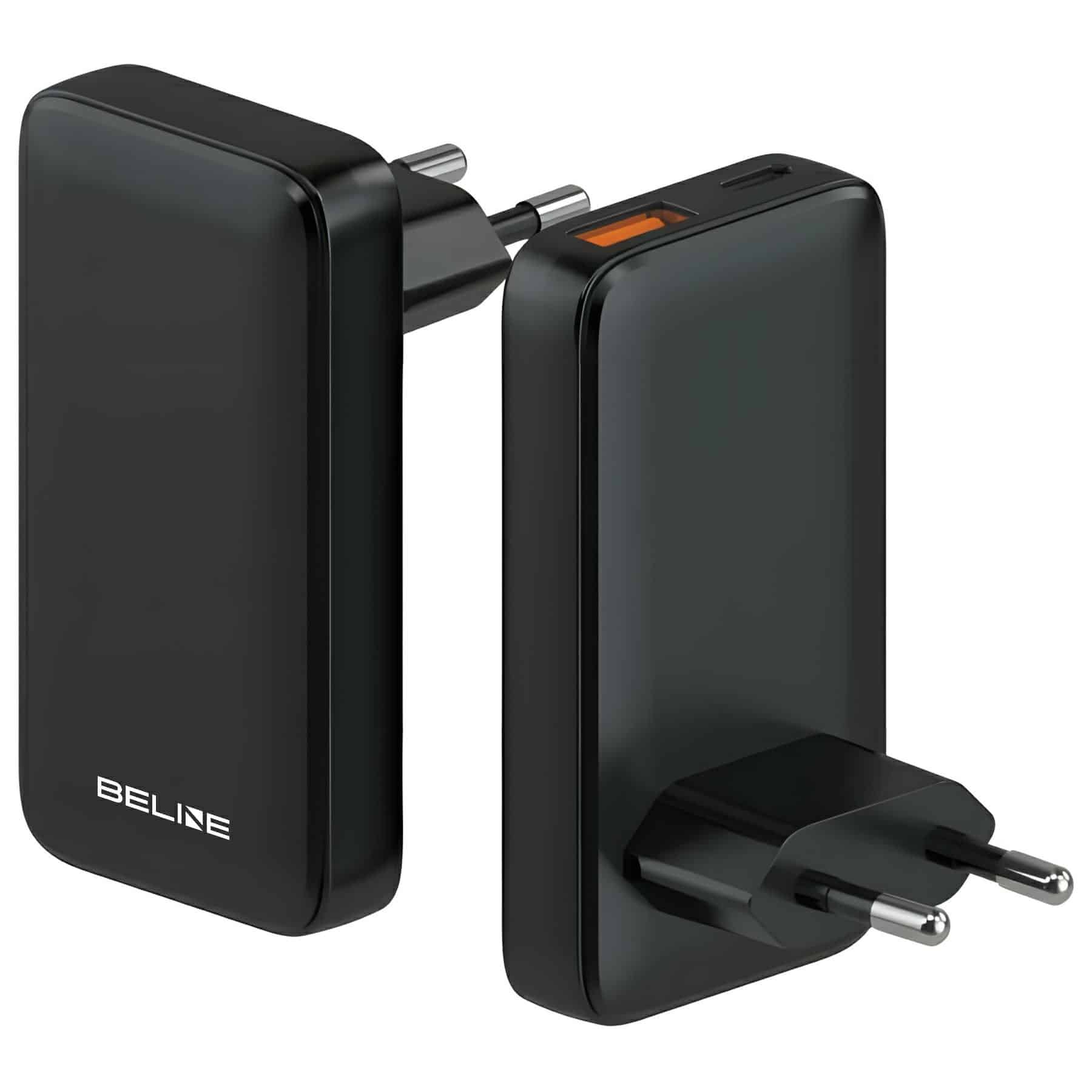 Φορτιστής Beline 1x USB-C + 1x USB 65w Μαύρος (μόνο Κεφαλή) Pd 3.0 + Qc 3.0 Bln2cw65 - Image 2
