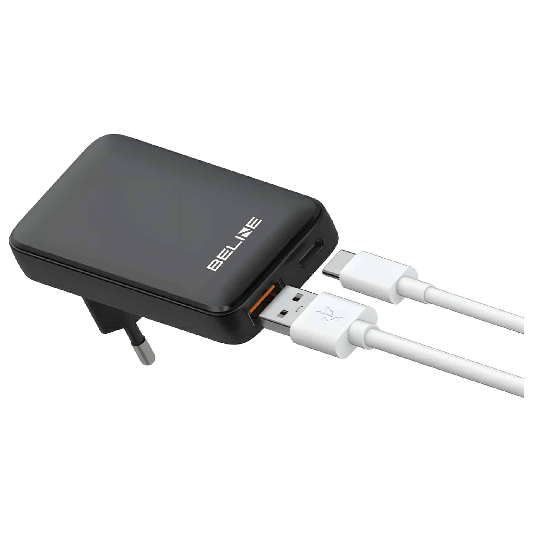 Φορτιστής Beline 1x USB-C + 1x USB 65w Μαύρος (μόνο Κεφαλή) Pd 3.0 + Qc 3.0 Bln2cw65 - Image 3