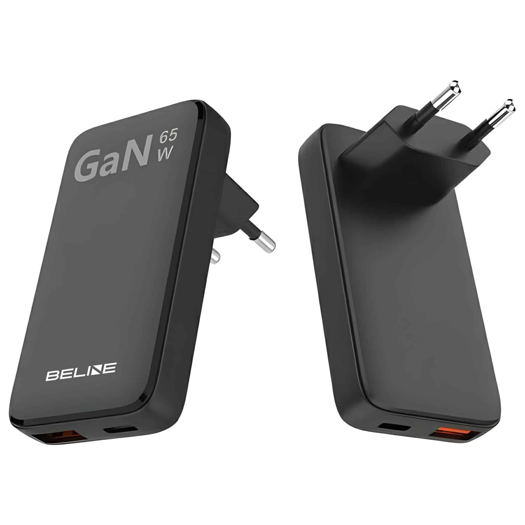 Φορτιστής Beline 1x USB-C + 1x USB 65w Μαύρος (μόνο Κεφαλή) Pd 3.0 + Qc 3.0 Bln2cw65 - Image 4