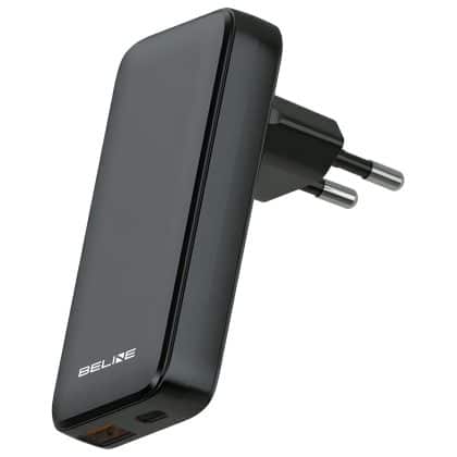 Φορτιστής Beline 1x USB-C + 1x USB 65w Μαύρος (μόνο Κεφαλή) Pd 3.0 + Qc 3.0 Bln2cw65