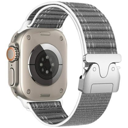 Beline Woven Nylon Diagonal Style Parachute - θήκη για Apple Watch 42mm (1st gen) / 44mm 45mm 49mm - Γκρι